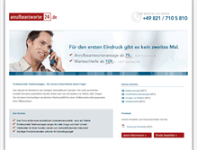 Tablet Screenshot of anrufbeantworter24.de